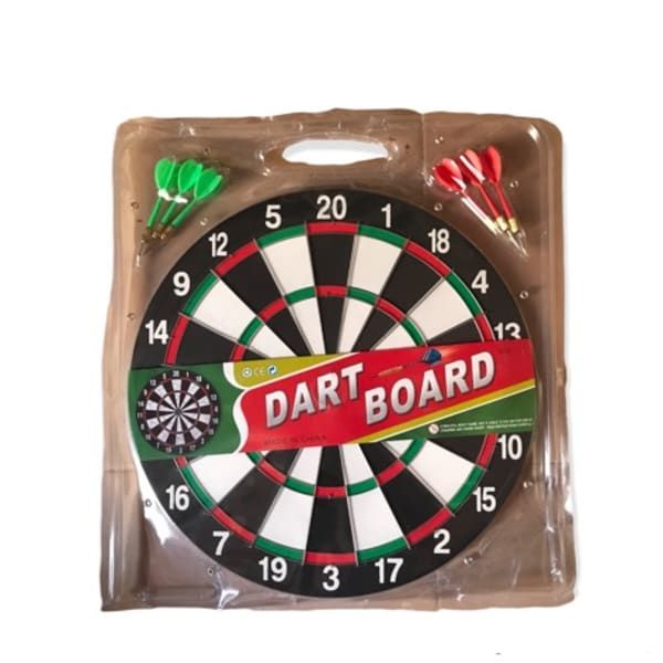 Flocked Dart Board Game With 6 Dart Arrows