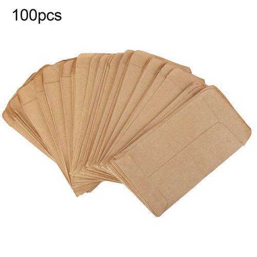 100Pcs Vintage Kraft Paper Bags Hybrid Food Corn Farm