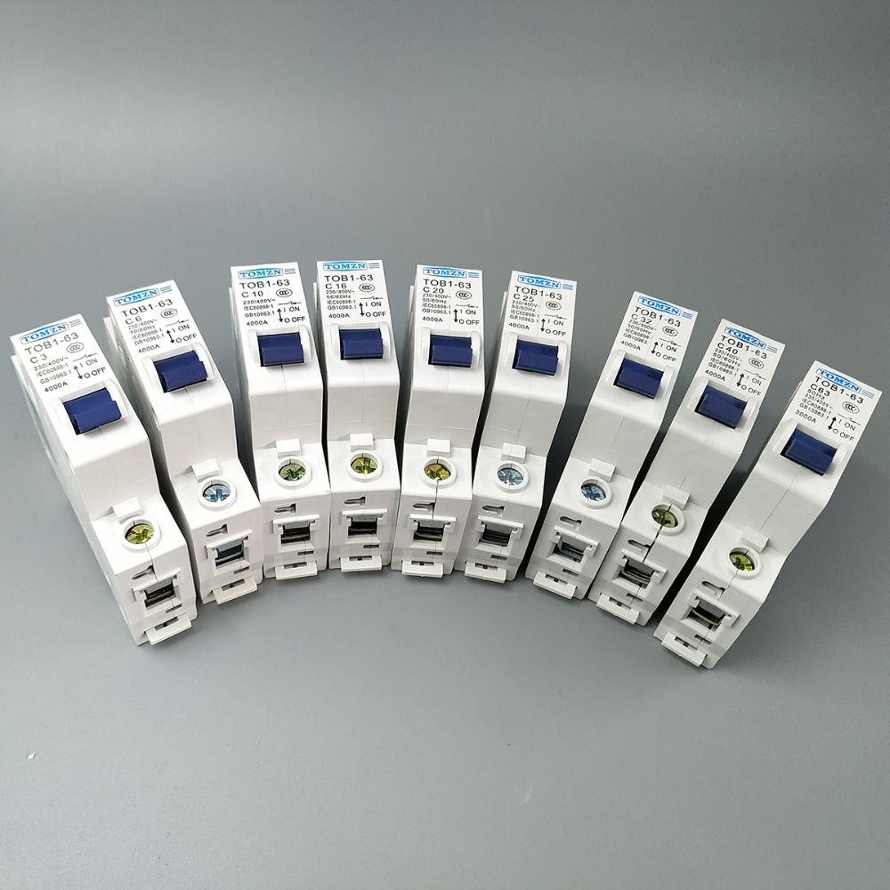 TOB1-63 50HZ Circuit 60HZ Mini 230 AC MCB 400V~ 1P Type