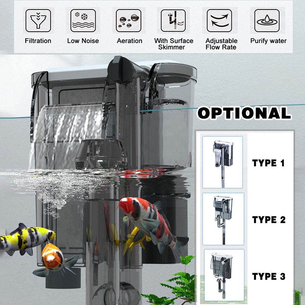 External Fish Tank Aquarium Filter Waterfall Suspension