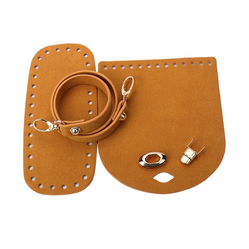 7pcs /set Handmade Handbag Shoulder S Woven Bag Set Leather Bag Bottoms With Hardware