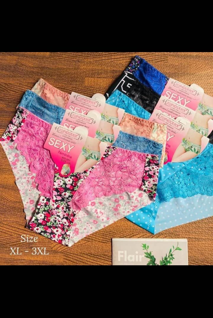 6pcs Plus Size Ladies Seamless Panties