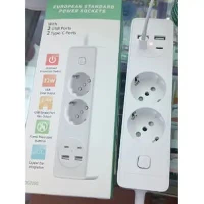 Standard Power Socket With 2 Usb Ports & 2 Type C Ports