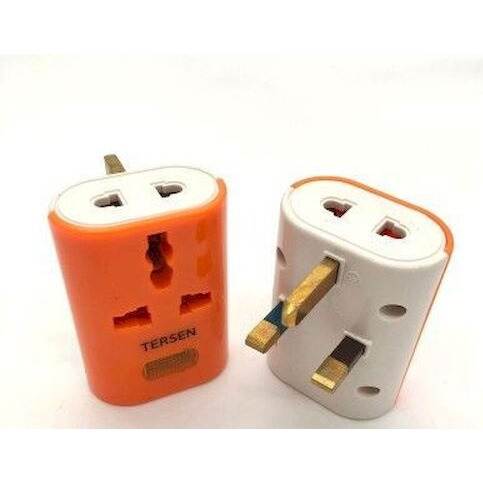 Electrical 3 Pin Socket 13A Multi Universal Uk Adapter - 2Pcs