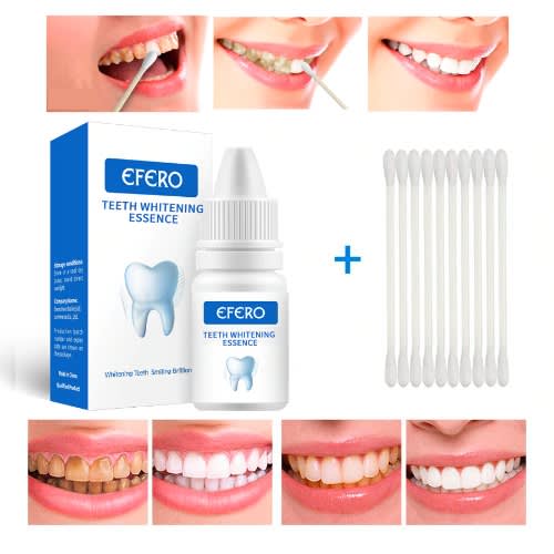 Efero Teeth Whitening Essence Oral Hygiene Cleaning Serum + FREE 10 Cotton Swabs