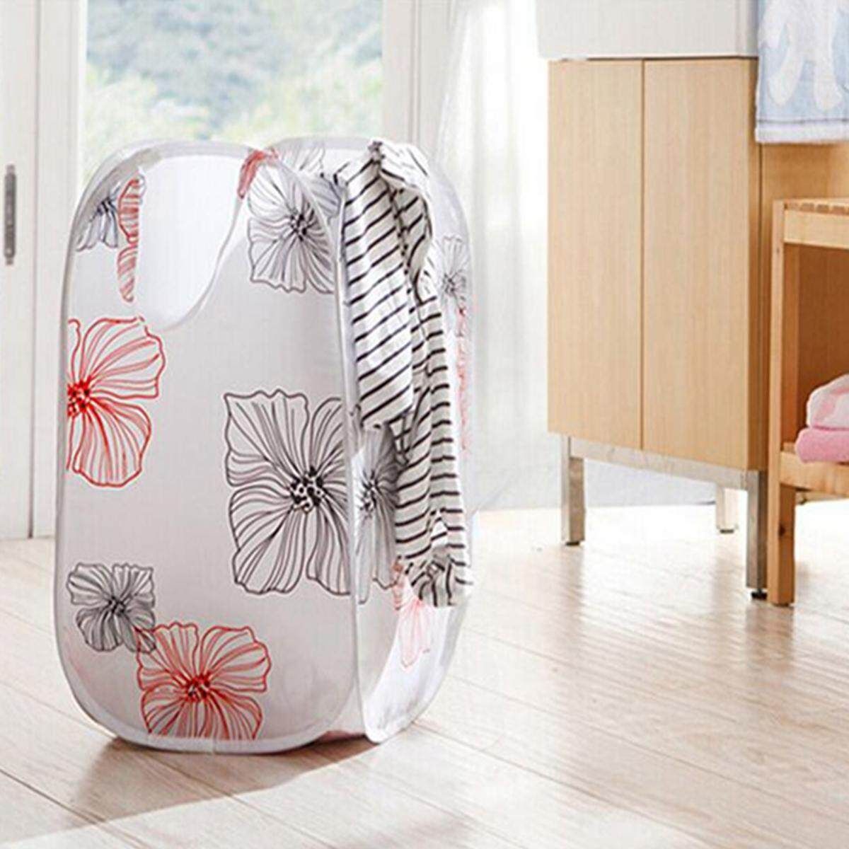 Washing Clothes Basket Laundry Bag Storage (Flower) Lotus