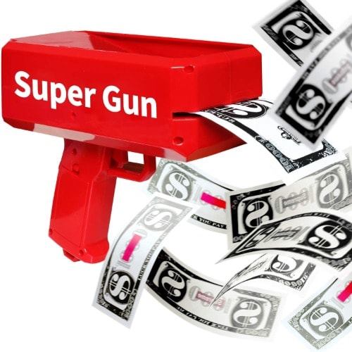 Super Gun Money Spraying Toy Gun