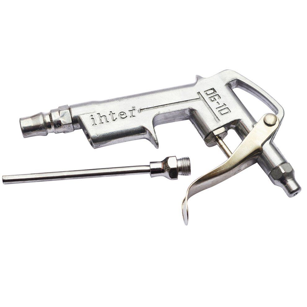 Air  Ompressor Dust Duster Trigger Handle 1/4"  Ompressed Alloy Nozzle-silver-115*77*95