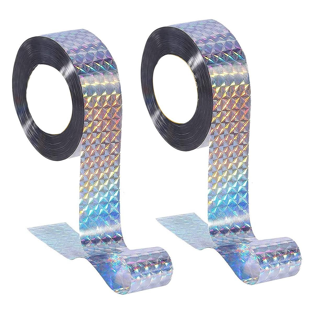 2 Pcs Bird Repellent Bird Tape for Deterrent,90 M x 2.4 cm,