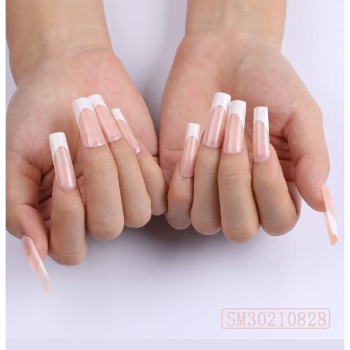 Ballet Coffin Full Cover Long Press On Nail - Sm30210828  - 24 Pieces