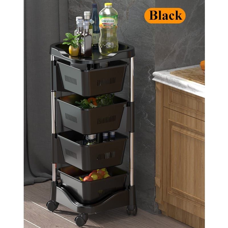 4Tiers Multipurpose Plastic Trolley
