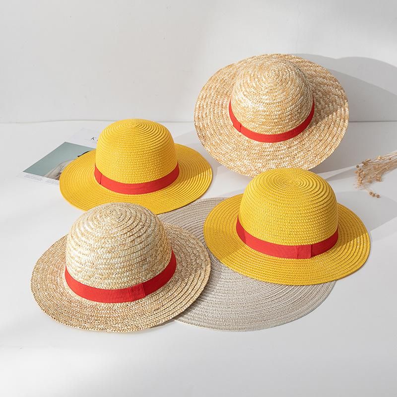 Straw hat anime dressing grass edit parent -child hat shading sunscreen performance hat
