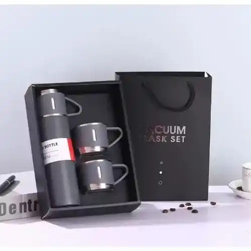 Vacuum Flask Set - 500ml Hot & Cold - 12hours - Grey