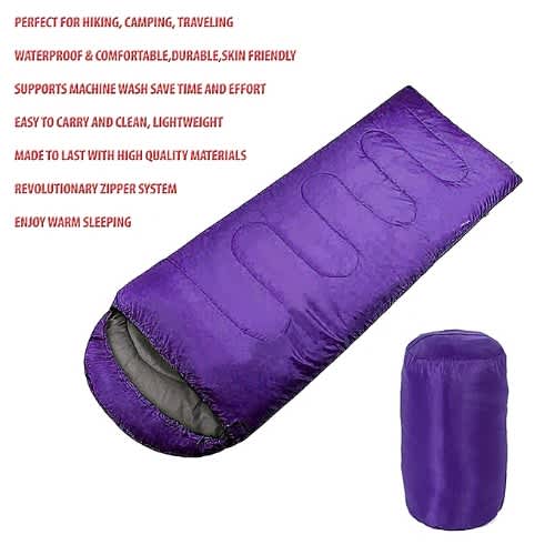 Comfortable Sleeping Bag For Camping, Hiking, Indoor And Outdoor Adventures - Pu