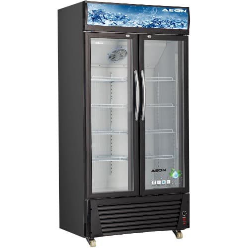 Aeon Double Door Beverage Showcase Cooler - 518L