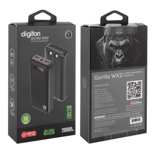 Gorilla Wx2 20000mAh Super-fast Charging 22.5W Wired Power Bank