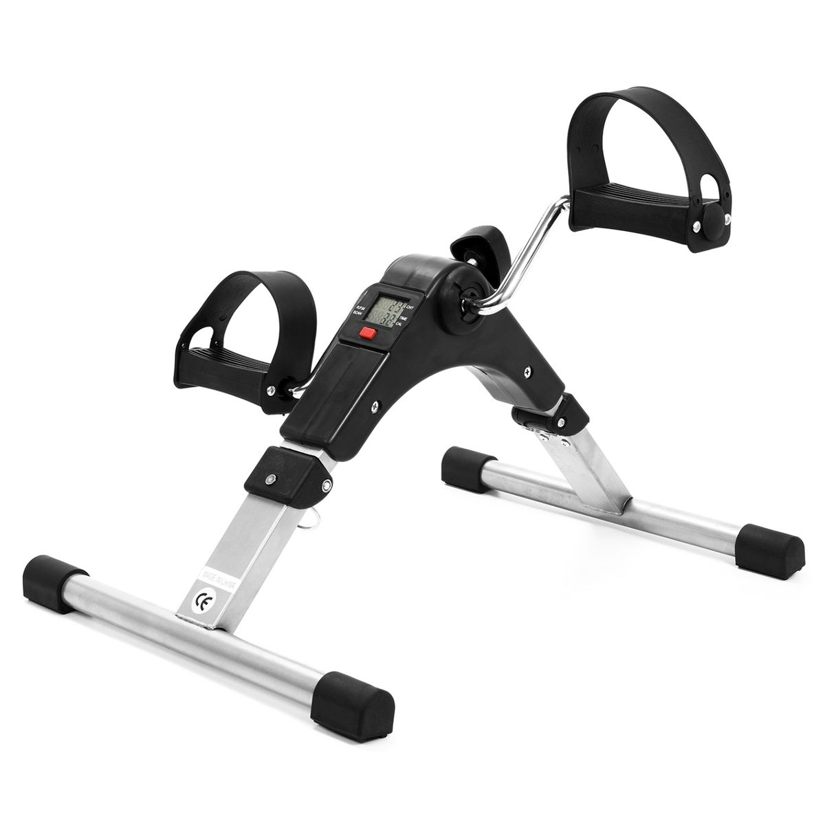 Mini Pedal Stepper Exercise Machine LCD Display Indoor Cycling Bike Stepper With-white