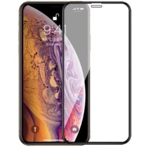 Tempered Glass For iPhone X Max With Screen Cleaner - Black