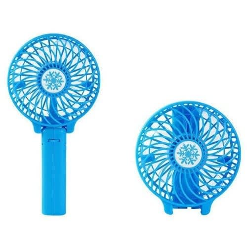 Portable Usb Rechargeable Hand-held Mini Fan - Blue