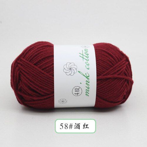 2pcs Milk Yarn Cotton Wool Yarn Baby Comb Thick Manual Diy Material Crochet Yarn For Knitting 95M-2pcs 58