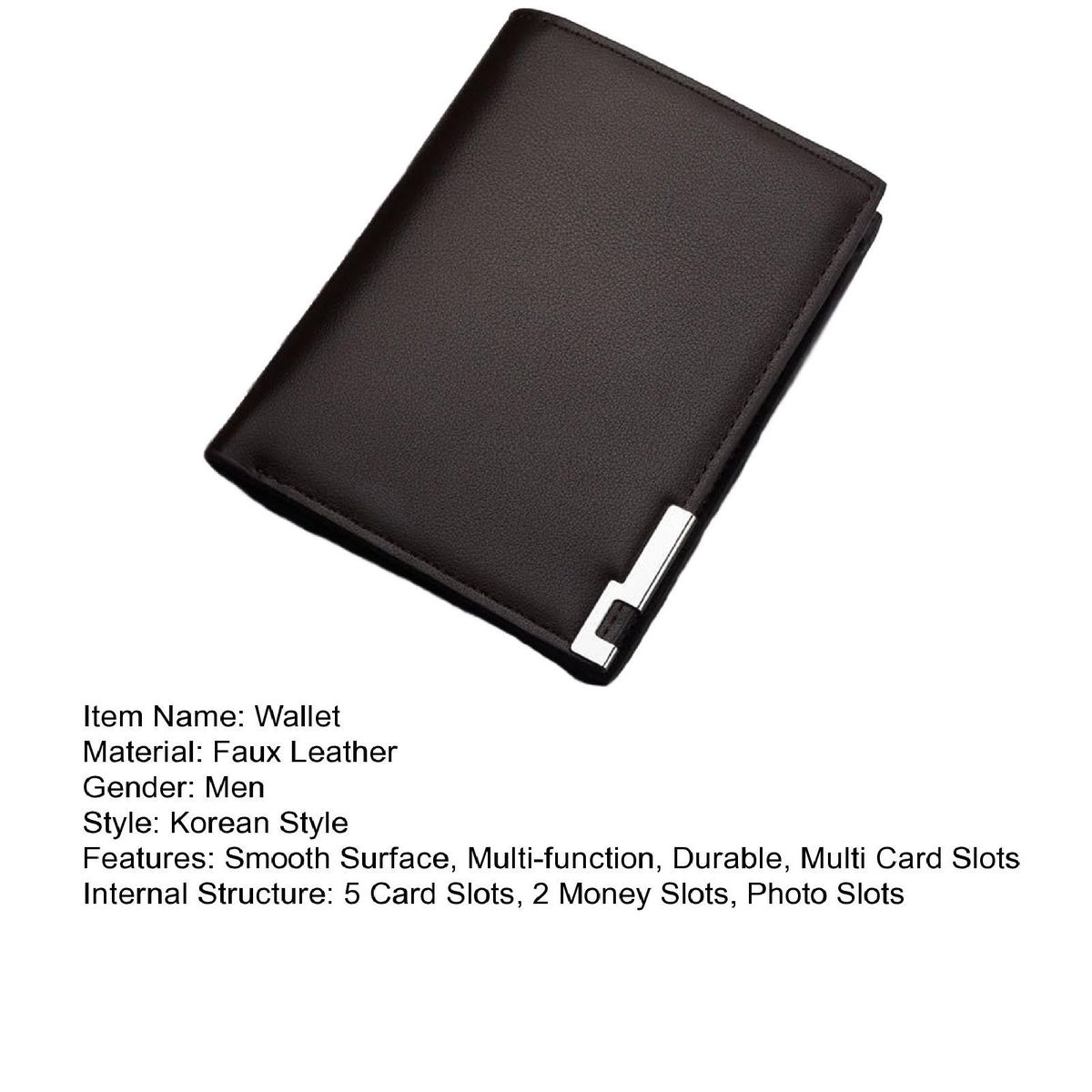 Men Wallet Korean Style Credit Card Wallet D