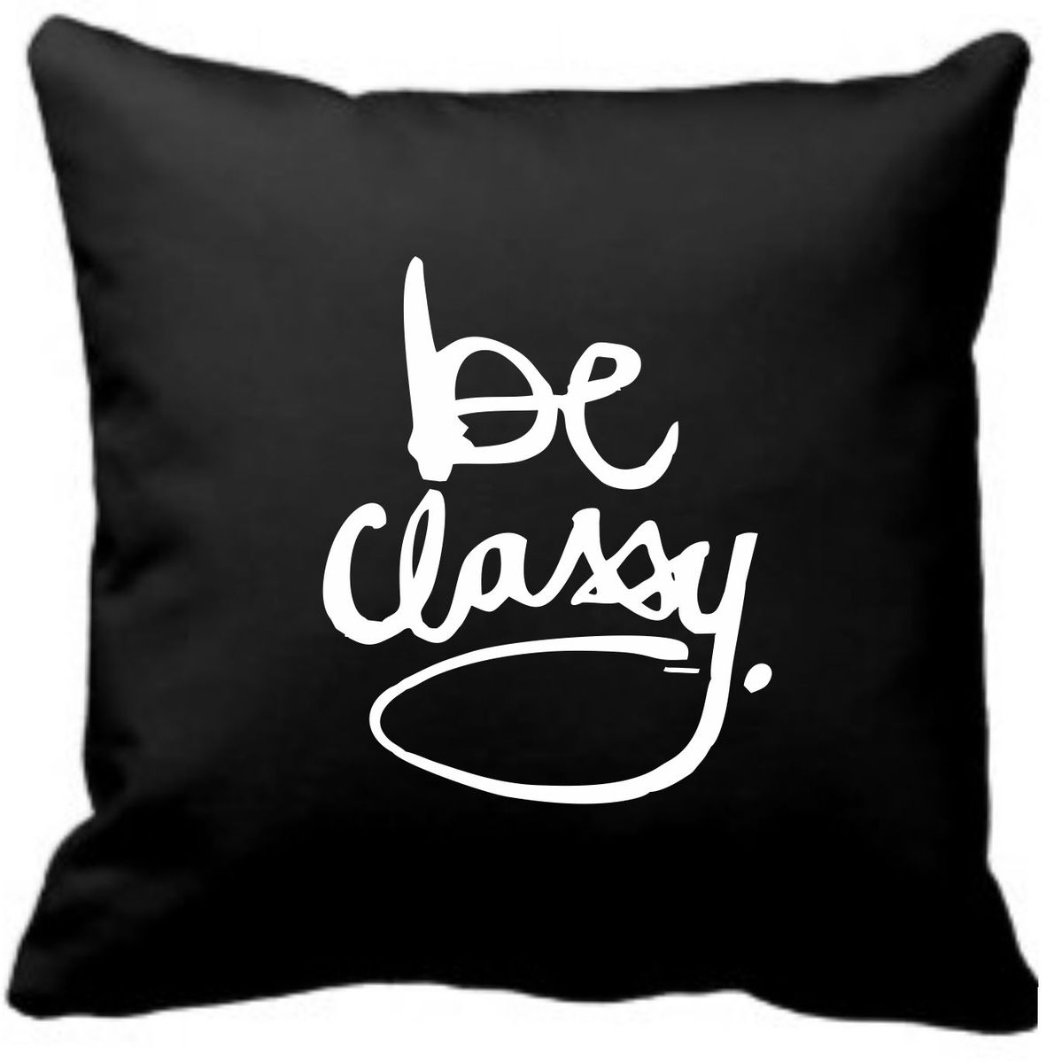 Be Classy Decorative Black Throw Pillow
