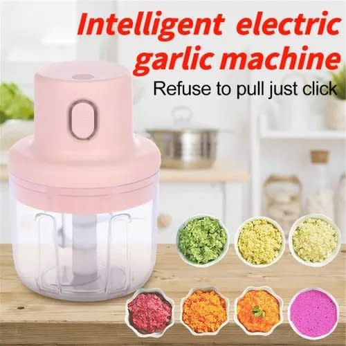 USB Wireless Electric - Garlic Masher Press Mincer Vegetable Chili Meat Grinder - 250ml - 45W