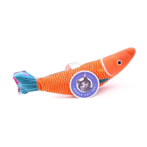 TD Fish With Catnip Cat Stuff Toys- Orange