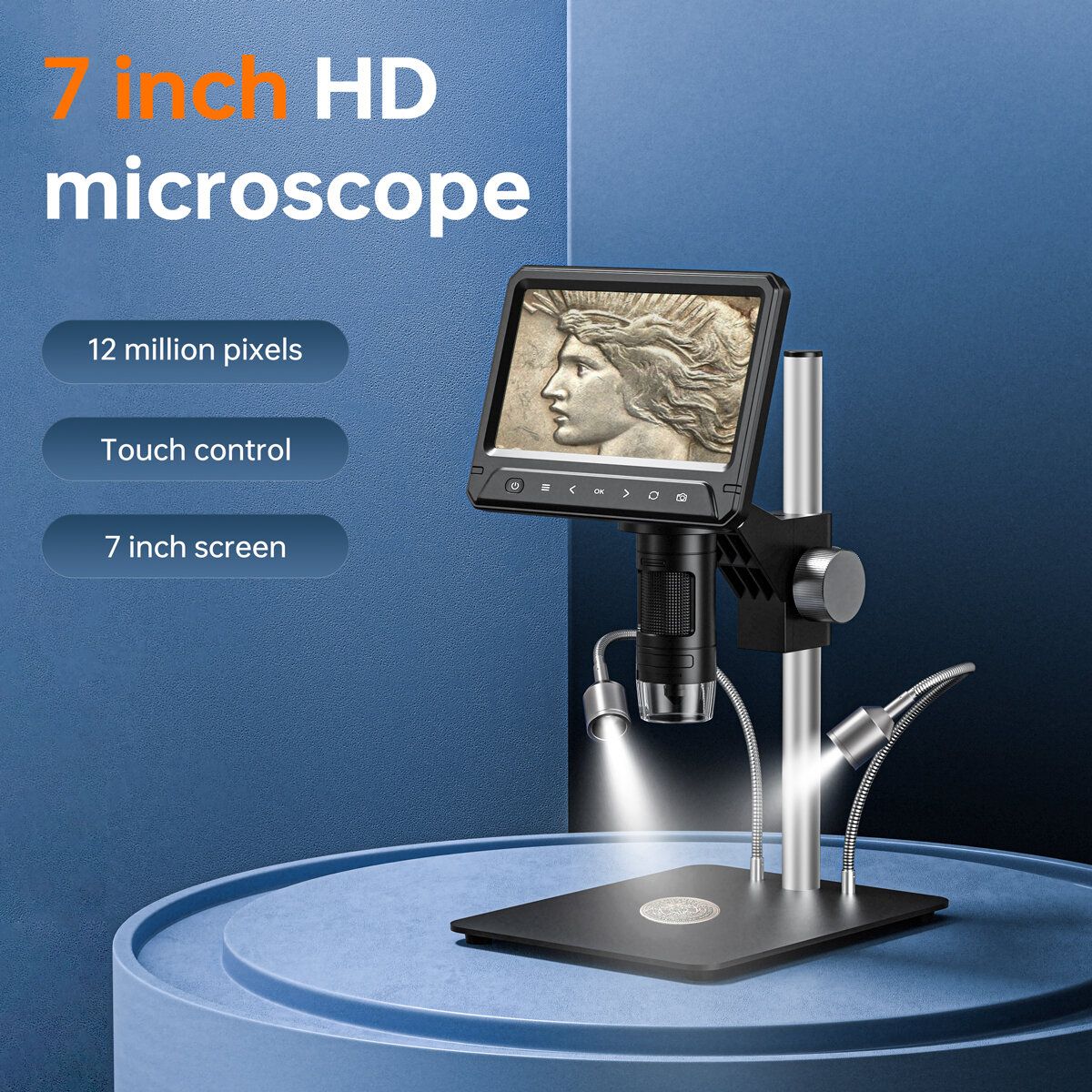 INSKAM 331-A 1600X 12MP HDMI USB Digital Microscope Camera