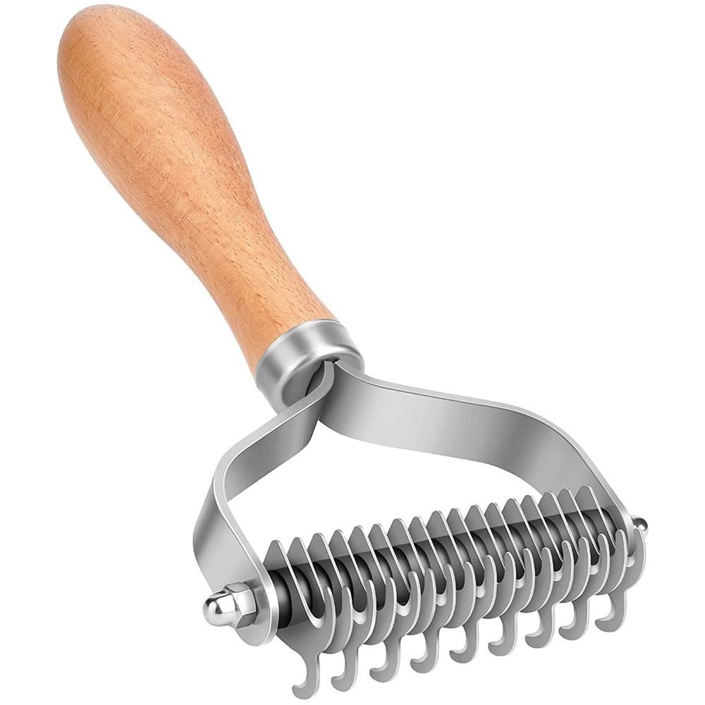 Pet Grooming Brush 2 Sided Undercoat Rake for & Safe Dematting Comb & Deshedding Tool for Matted HairTangles