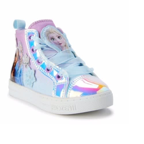 Disney Frozen 2 Anna & Elsa Snowflake Girls High Top Sneaker Shoe