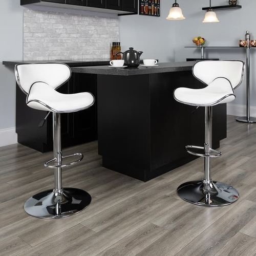 Modern Designed Adjustable  Bar Stools - Set Of 2