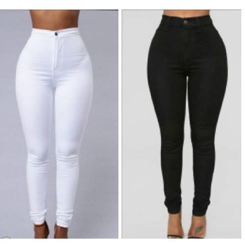 2-in-1 High Waist Skinny Jeans