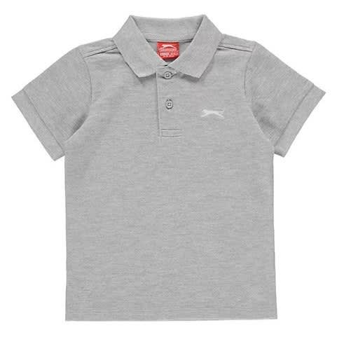 Plain Polo Shirt Boys - Grey Marl