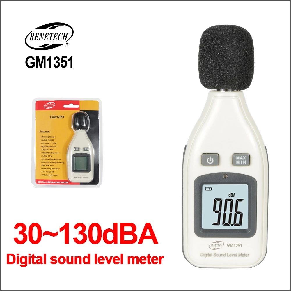 Digital Sound Level Meter Noise Audio Decibelimetro30-130dBA