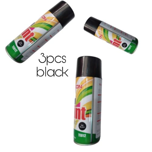 Black Spray Paint 3pcs