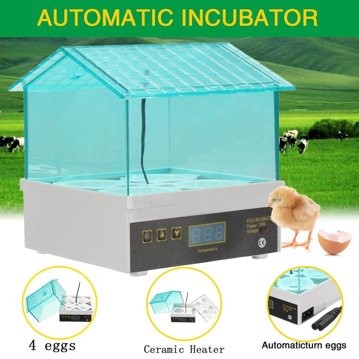 Digital Clear 4 Egg Bird Incubator Hatcher Automatic Temperature Control Machine 220V 220v