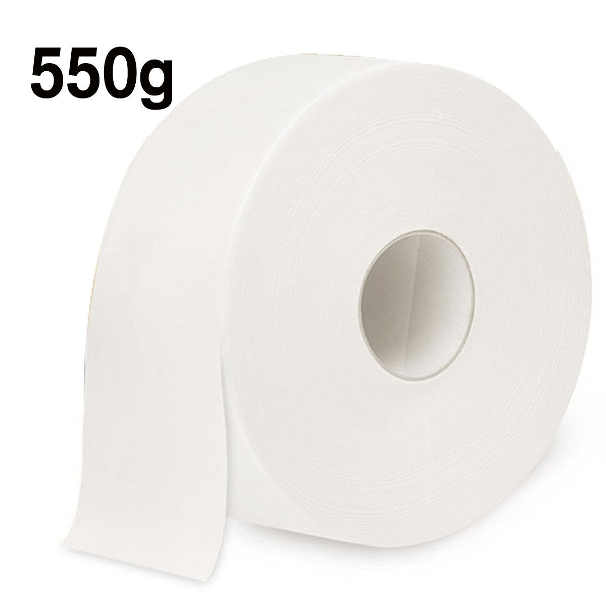 4-Ply White Toilet Paper Home Flushable Round Rolls Tissue Wood Pulp-550g