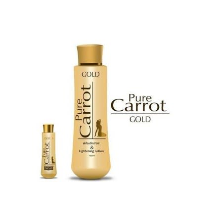 Gold Lightening Lotion - 400ml +Pure Carrot Gold Extra Whitening Serum - 100ml