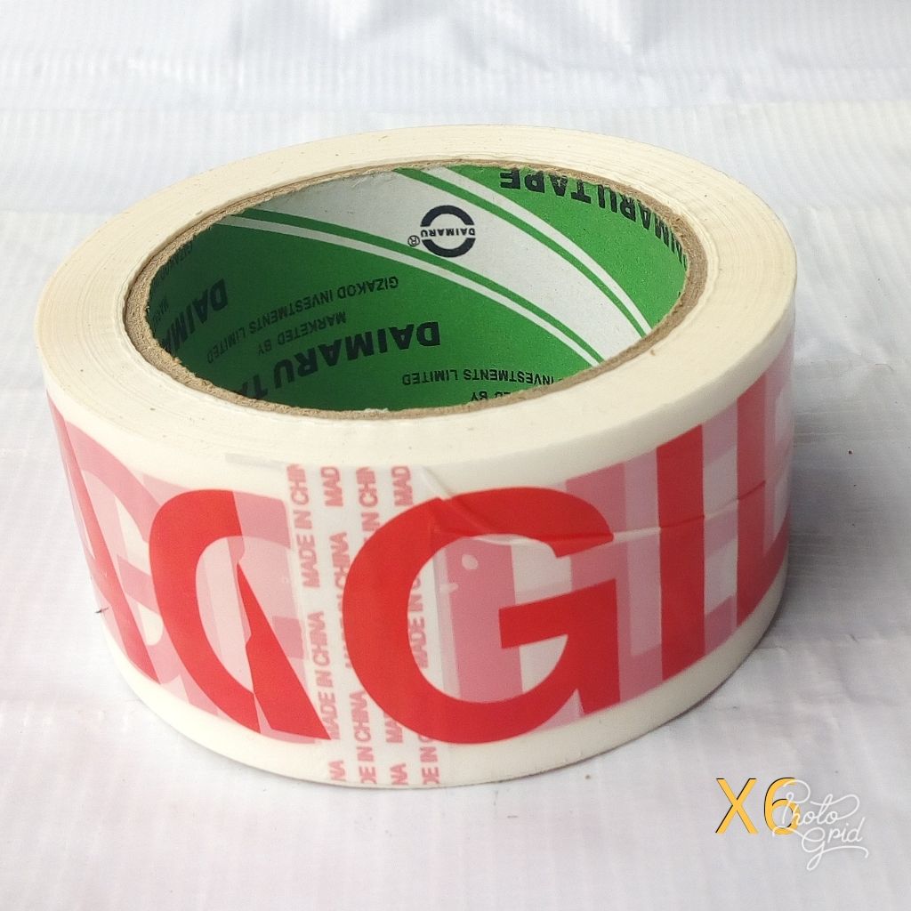 FRAGILE TAPE CARTON PACKING  TAPE- 6 PIECES