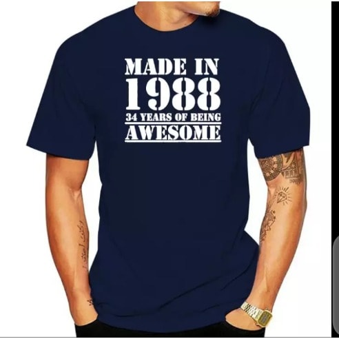 Print T-Shirts -Navy Blue