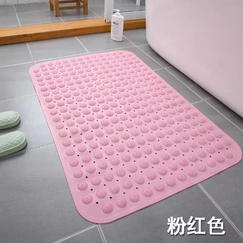 Bathroom & Bathtub Slippery Protection Foot Mat - 40 X 80cm Double Size - Pink