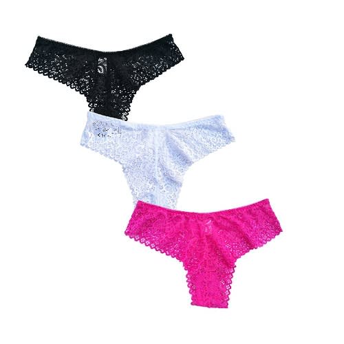 3  Ladies Knickers Women's Triangle Thong