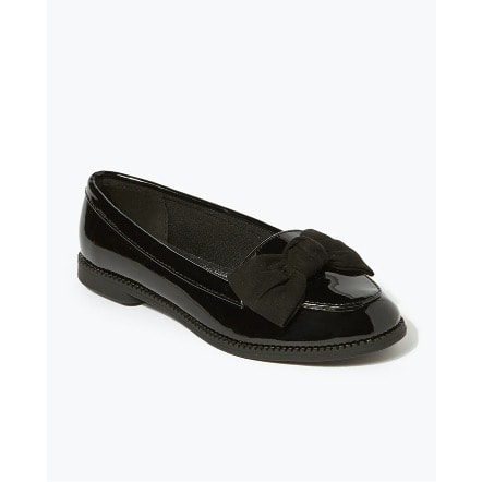 Girls Bow Penny Loafers