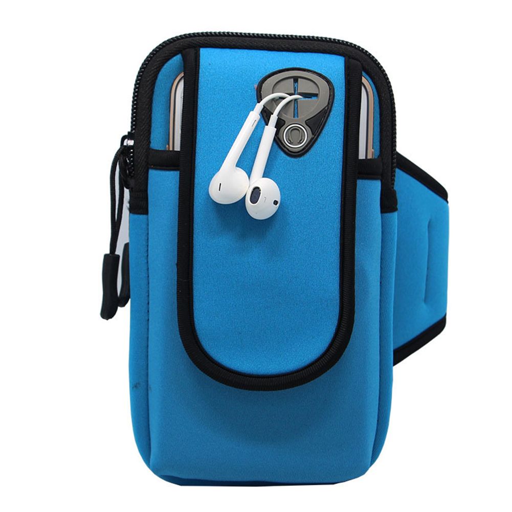 Waterproof Sports Gym Armband Bag Outdoor Running-Sky Blue