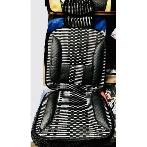 Universal Black 2 Front Seat Support For All Cars Leather + Fabric