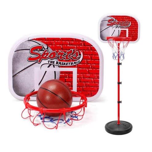 Free Standing Adjustable Basketball Set With Free Basketball - 134cm