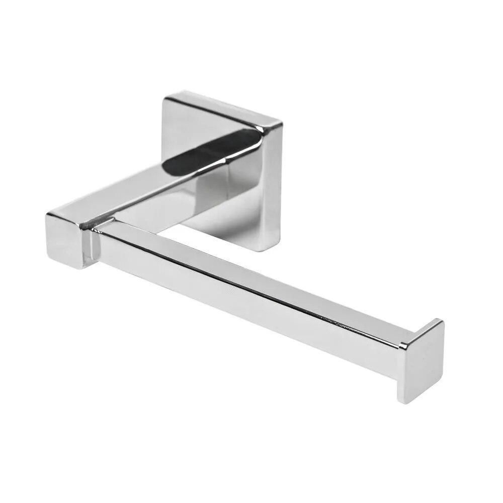 Chrome Square Bathroom Toilet Roll Holder. Wall Mounted Toilet Roll