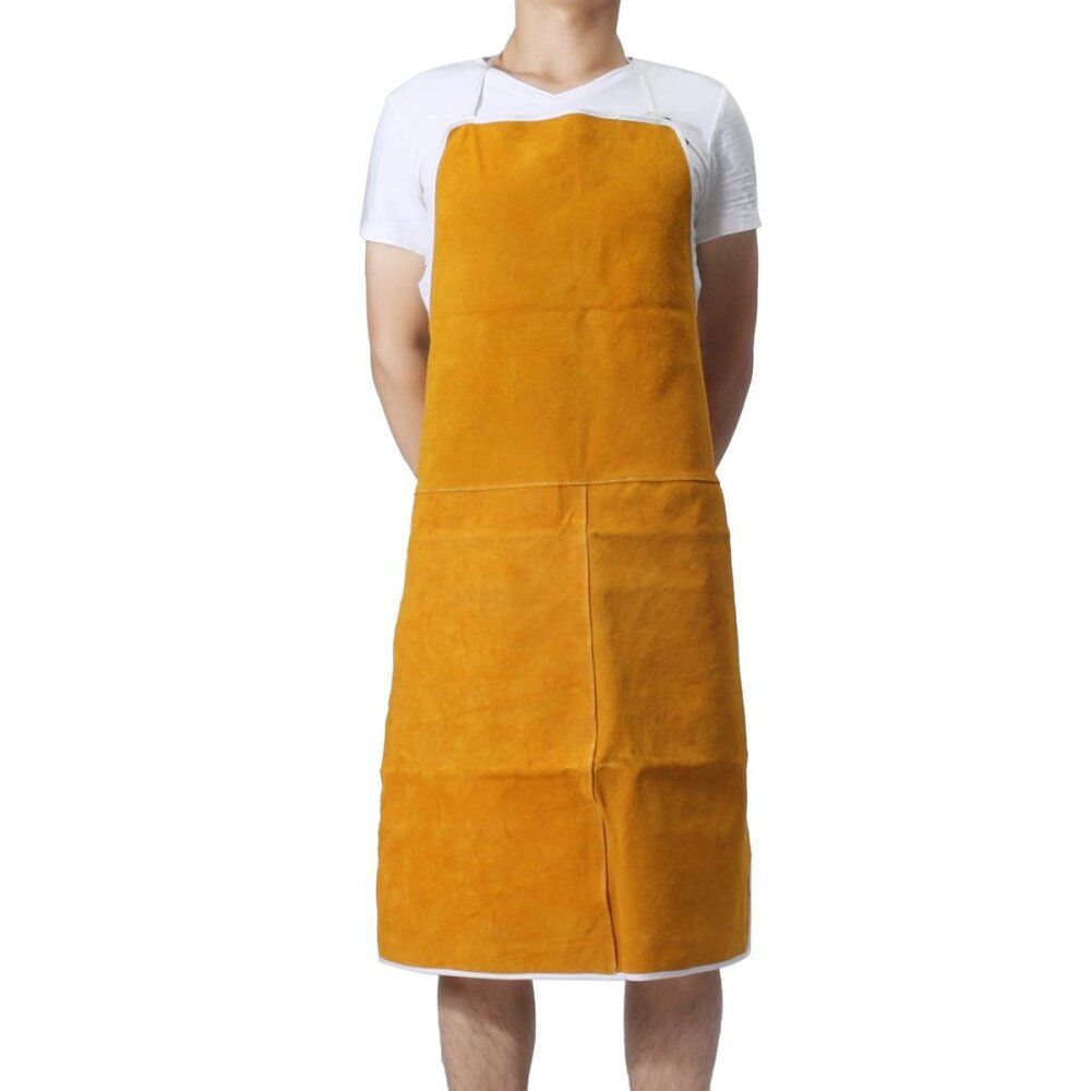 Welding Welders Heat Insulation Protection Cow Leather Apron 93 X 64cm Yellow