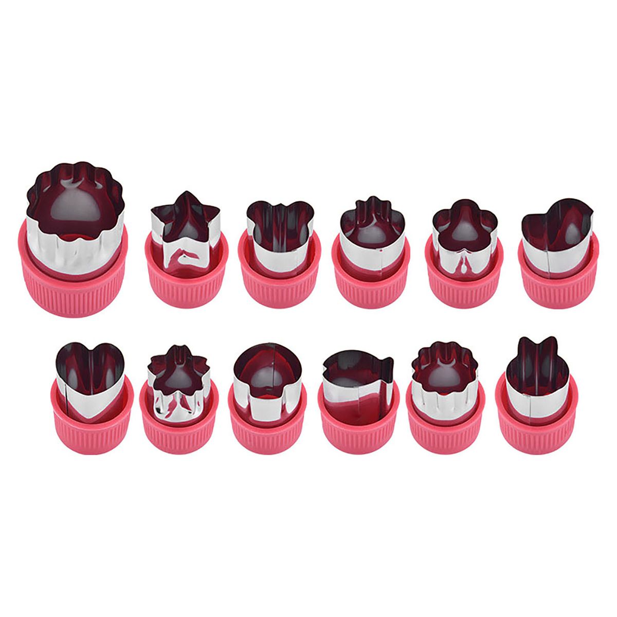 12Pcs/set Kitchen Tool Cutter Mold Cake Cutting-Red